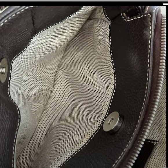 DOONEY & BOURKE All Weather Pebbled Leather Satchel in Dark Chocolate Brown - Picture 10 of 12